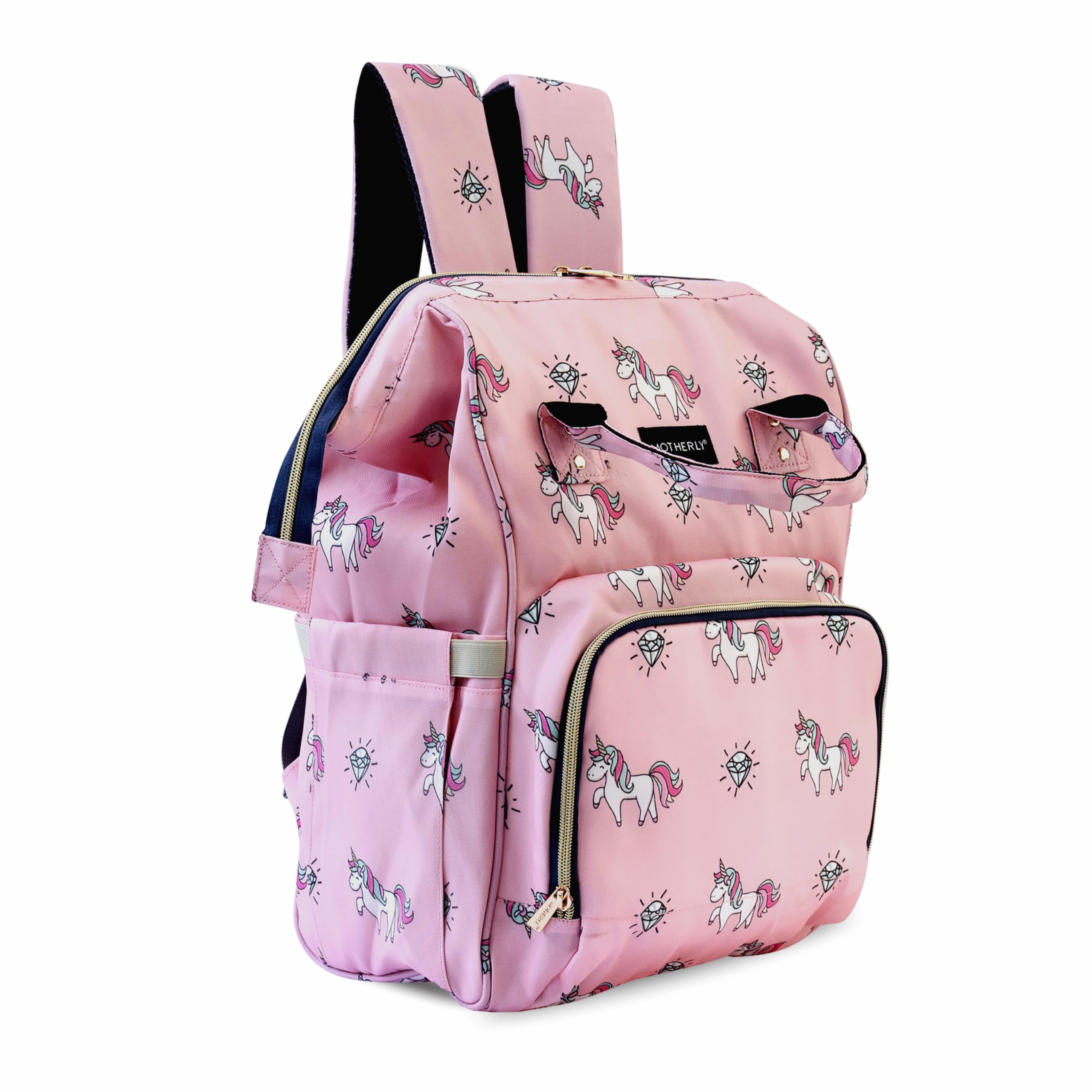Motherly Printed Diaper Bag for Mothers for Travel, Maternity Bag for Newborn Baby, Mothers Travelling Bag, Multiple Pocket Water Resistant Hospital Bag for moms with Warranty (Unicorn Diamond Pink) (B0CBRNJ4WC) Amazon Price History, Amazon Price Tracker