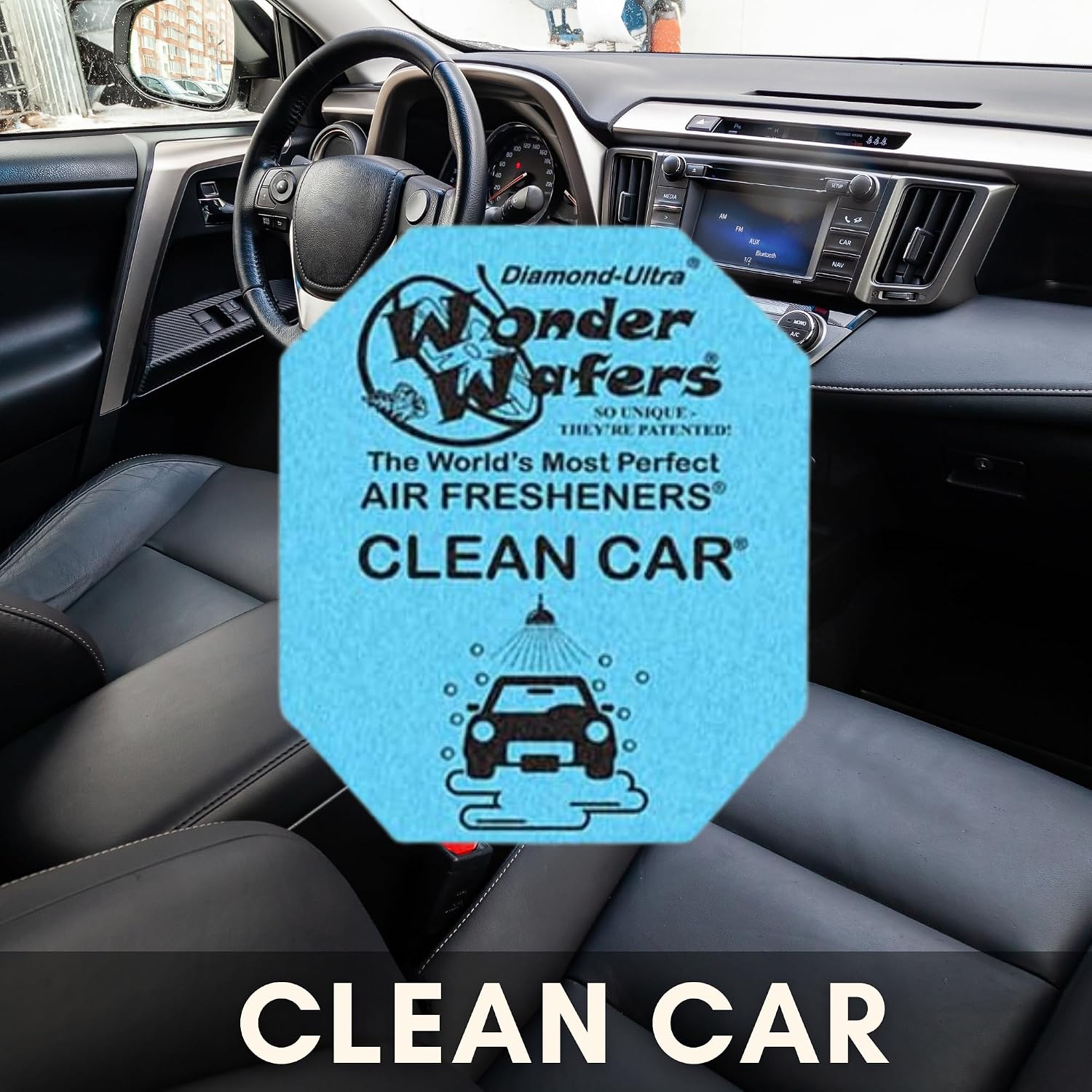 Wonder Wafers 75 Count Air Fresheners Individually Wrapped, Clean Car Fragrance