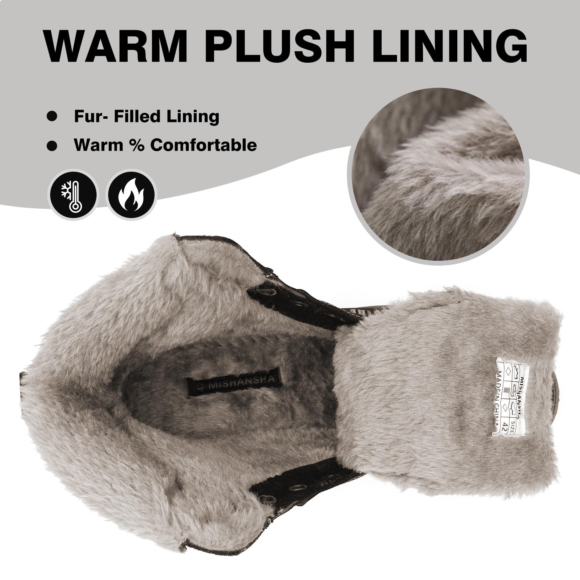 Mishansha Stivali Donna Uomo Invernali Trekking Impermeabile Stivali da Neve Outdoor Antiscivolo Scarpe