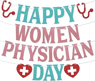 Happy Women Physician Day Banner - Women Doctor Appreciation Day, Female Doctor, Women in Medicine, Women MD, Women Physician Decoration