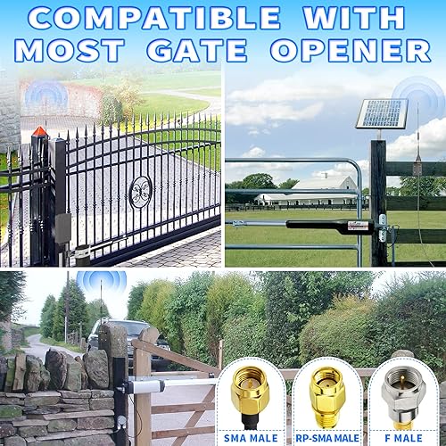 Miniatura 3 de Bingfu Antena de apertura de puerta para GTO Mighty Mule MM371W MM372W MM571W MM572W MMS100 LiftMaster Ghost Controls Multicódigo automático de