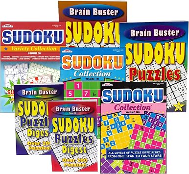 Ultimate 7-Pack Sudoku Bundle Engaging Puzzles and Mind-Stimulating Challenges for Brain Health and Fun