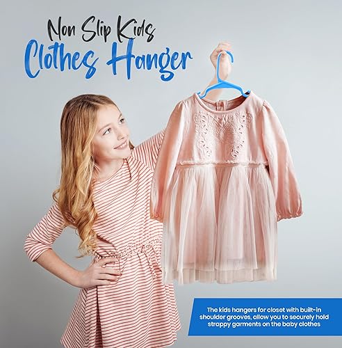 Vista 109 de Utopia Home Paquete de 40 perchas para niños, perchas de plástico de 11.5 pulgadas para armario, perchas para ropa y colgador infantil para armario