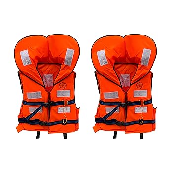 Robustt Life Jacket Polyester Fabric with EPE Foam for Adult Safety Jacket Along with Whistle for Swimming, Boating, Floating- Weight Capacity Upto 125 Kg