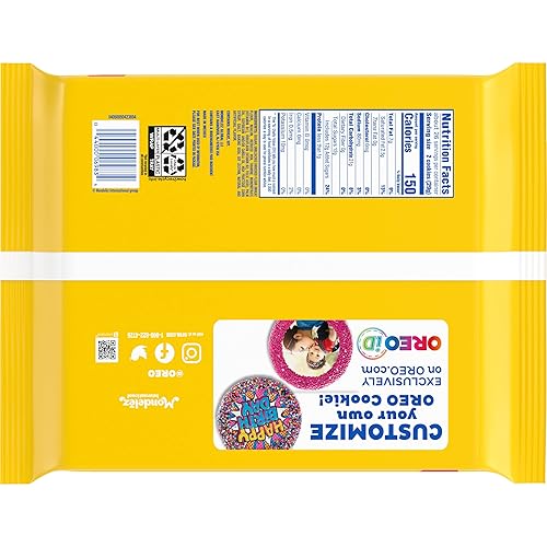 Vista 158 de OREO Galletas de sándwich dorado Double Stuf, 20 paquetes de aperitivos de tamaño King