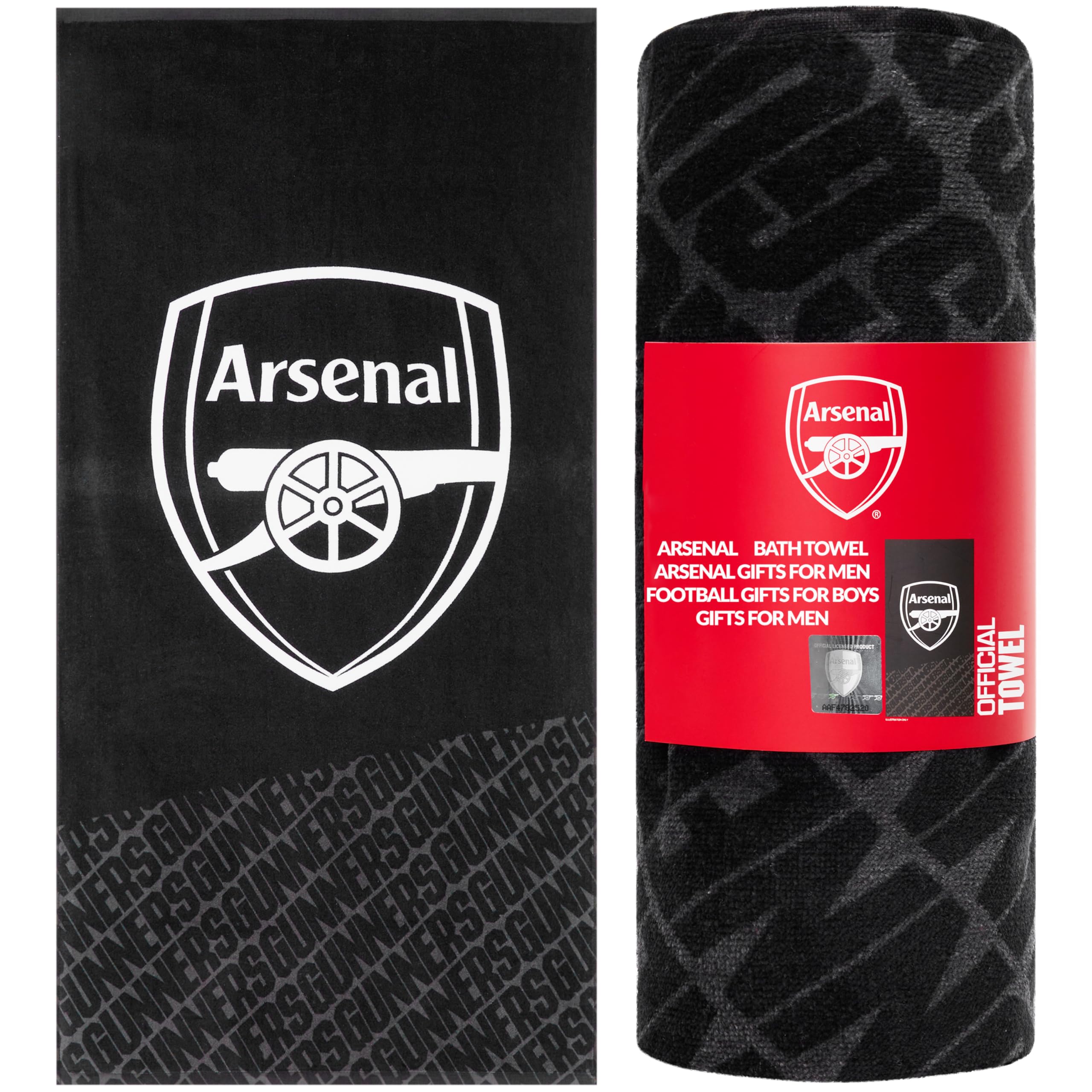 Arsenal F.C. Beach Towel for Men Women Teens Boys 100% Cotton Quick Dry Swimming Pool Bath Towels Travel Essentials Quick Dry Absorbent 54x27