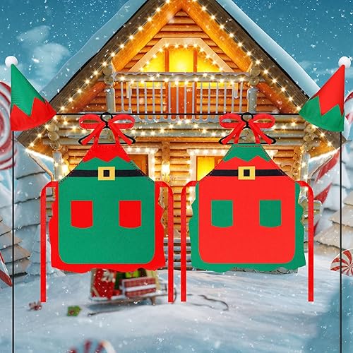 Miniatura 5 de Hungdao Juego de accesorios de elfo de Navidad, mini muñeca panadera, delantal, sombreros, rodillo, juego de bandeja de huevos y galletas, cuenco