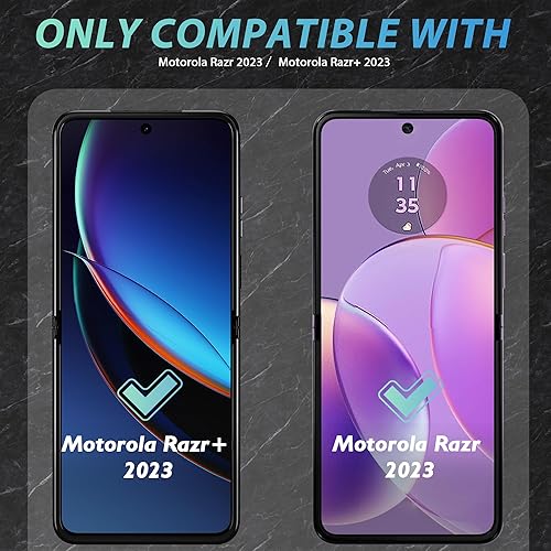 Miniatura 2 de Orzero Paquete de 3 protectores de pantalla compatibles con Motorola Razr 2023, Razr+  Razr Plus 2023 TPU (no vidrio), protector de pantalla de alta