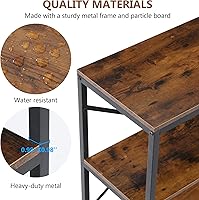 Vista 8 de Tribesigns Mesa consola extra larga de 70.9 pulgadas, moderna mesa de sofá detrás del sofá con estantes de almacenamiento, mesa de entrada