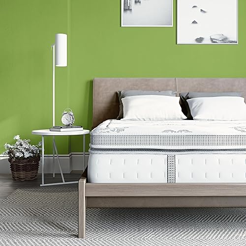 Miniatura 10 de Classic Brands Gramercy Cool Gel Memory Foam - Colchón híbrido de espuma viscoelástica con gel refrescante y resortes interiores con Euro Pillow Top