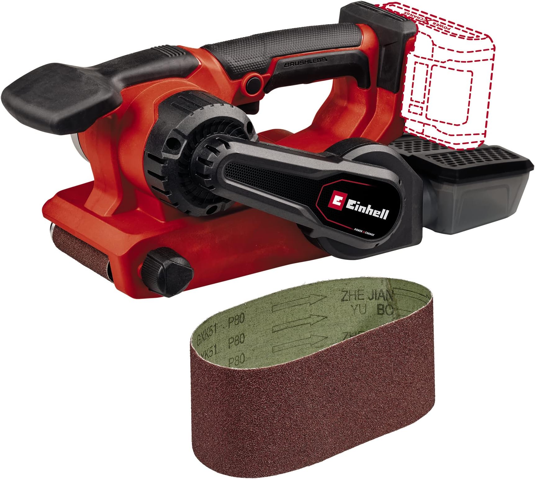 Ponceuse à Bande Jellas 750W – Avec Bandes 75x533mm – Ponceuse électrique, Neuve