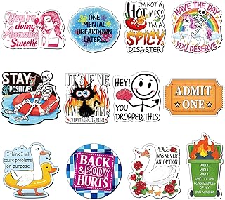 12 PCS Funny Fridge Magnets, Cute Meme Refrigerator Magnets Fridge Magnets Adult Duck Dumpster Word Skull Anime Magnets for Home Office Kitchen Car Decoration