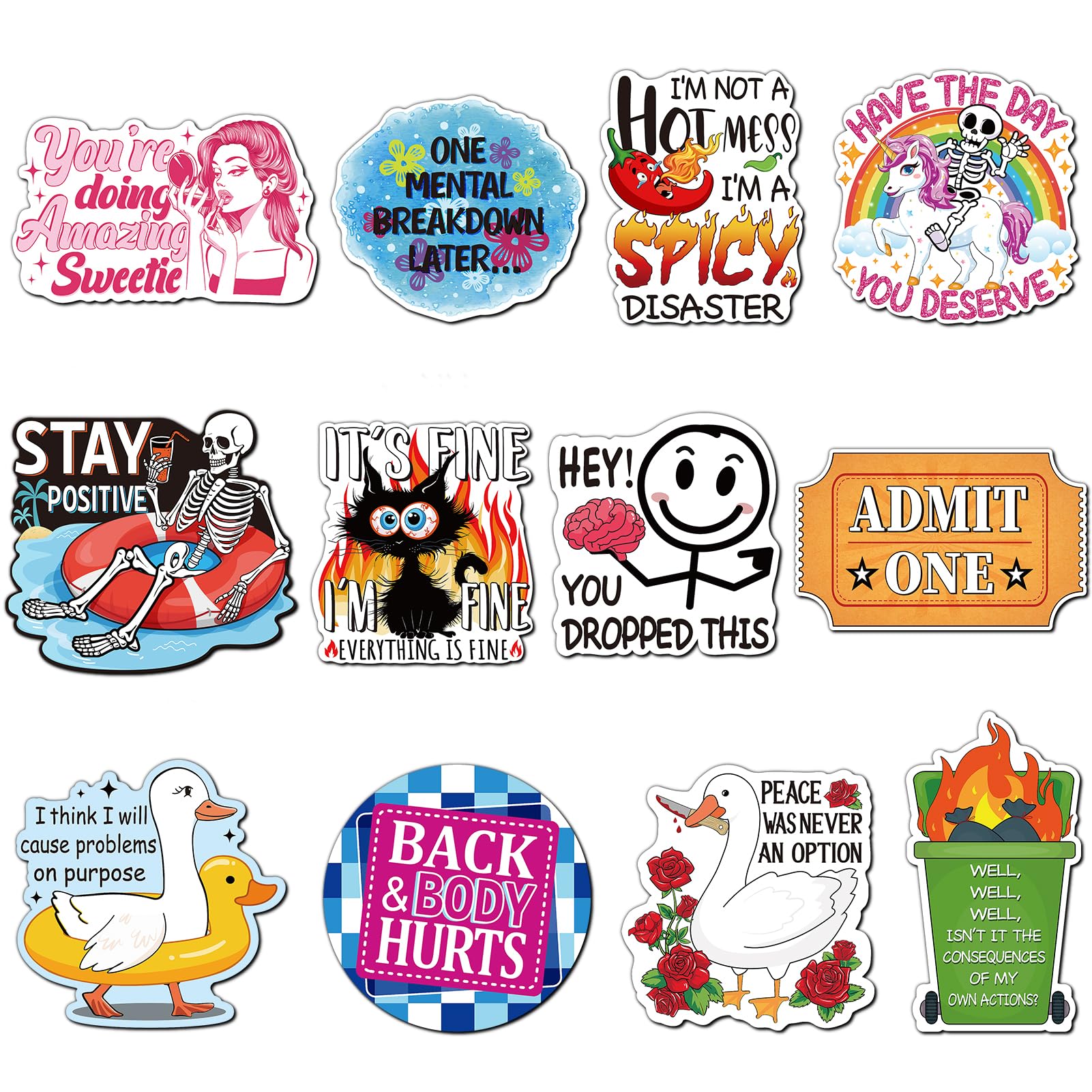 Fingertip WD 12 PCS Funny Fridge Magnets, Cute ...