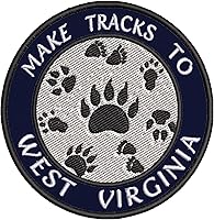 Vista 5 de Haz pistas a Virginia Occidental de 3.5 pulgadas, bordado de bricolaje, parches decorativos para planchar o coser, recuerdos de vacaciones, viajes