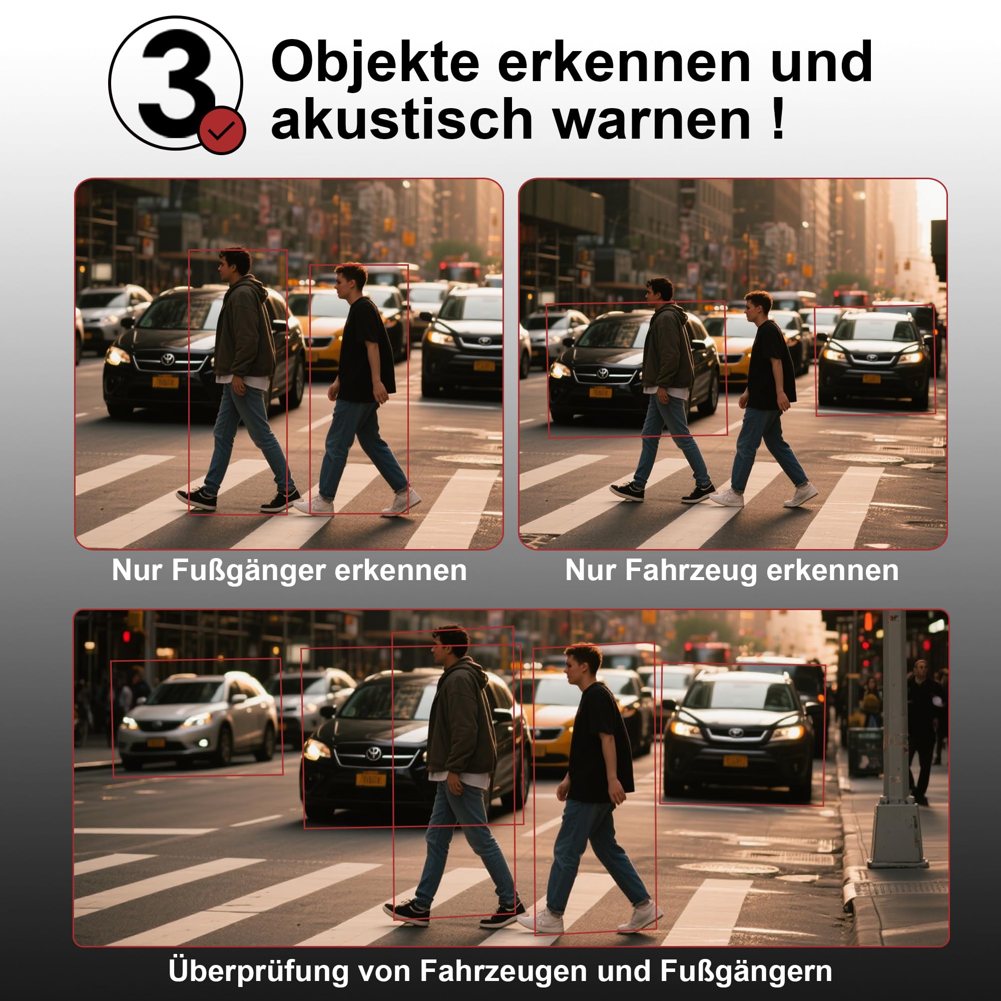 WLAN Funk Rückfahrkamera im Kennzeichenhalter HD Rückfahrsystem App-Steuerung iOS Android KI Erkennung IR Nachtsicht