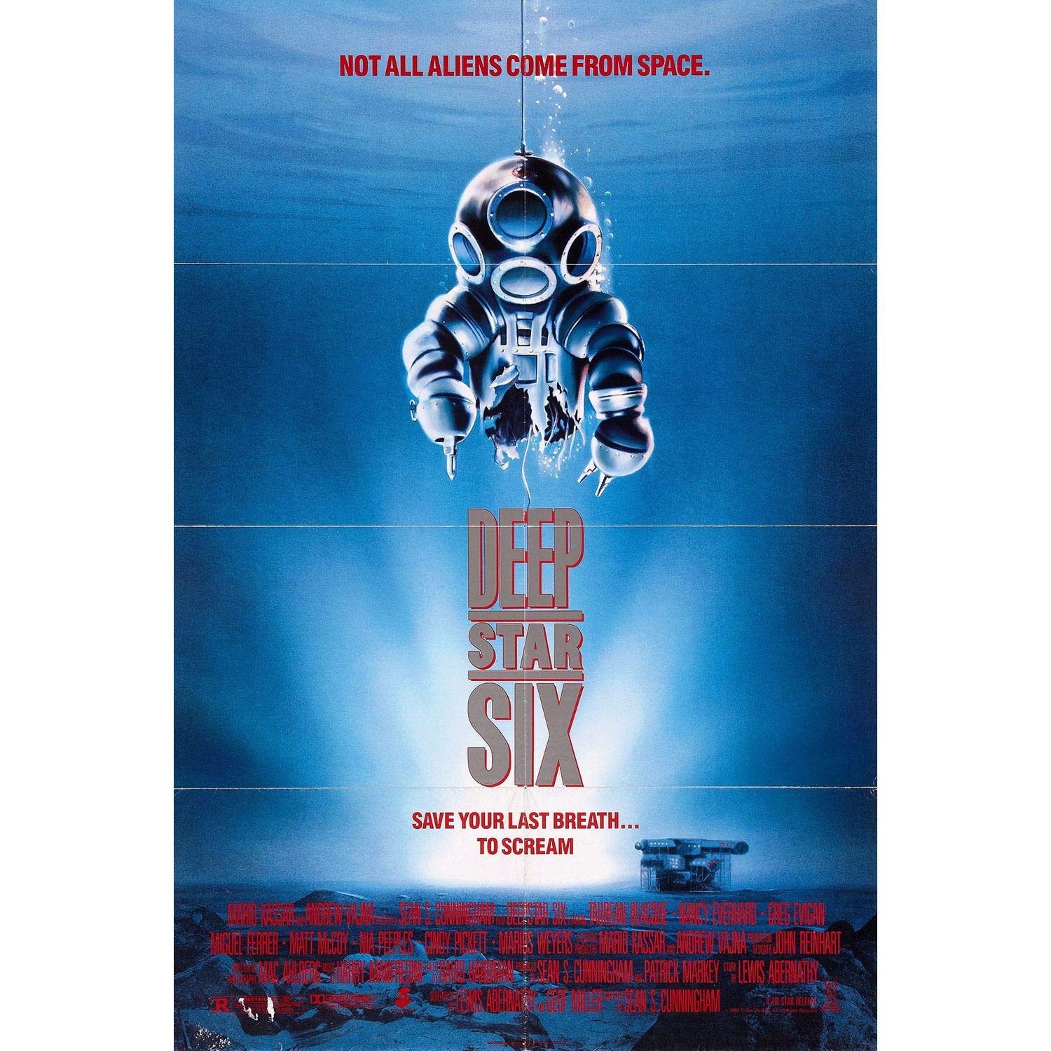 Poster cinéma Deep Star Six géant de 91x123cm au style rétro authentique