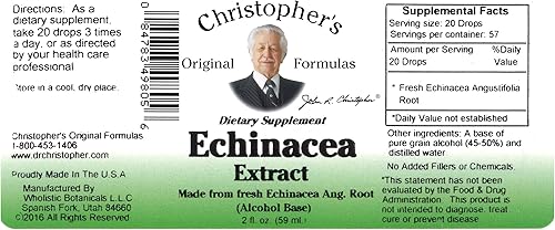 Miniatura 4 de Dr. Christopher's Echinacea Angustifolia Root Alcohol Extract 2 oz