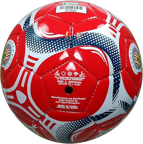 Miniatura 2 de Chivas De Guadalajara Balón de fútbol con licencia oficial auténtica, tamaño 2-03-1