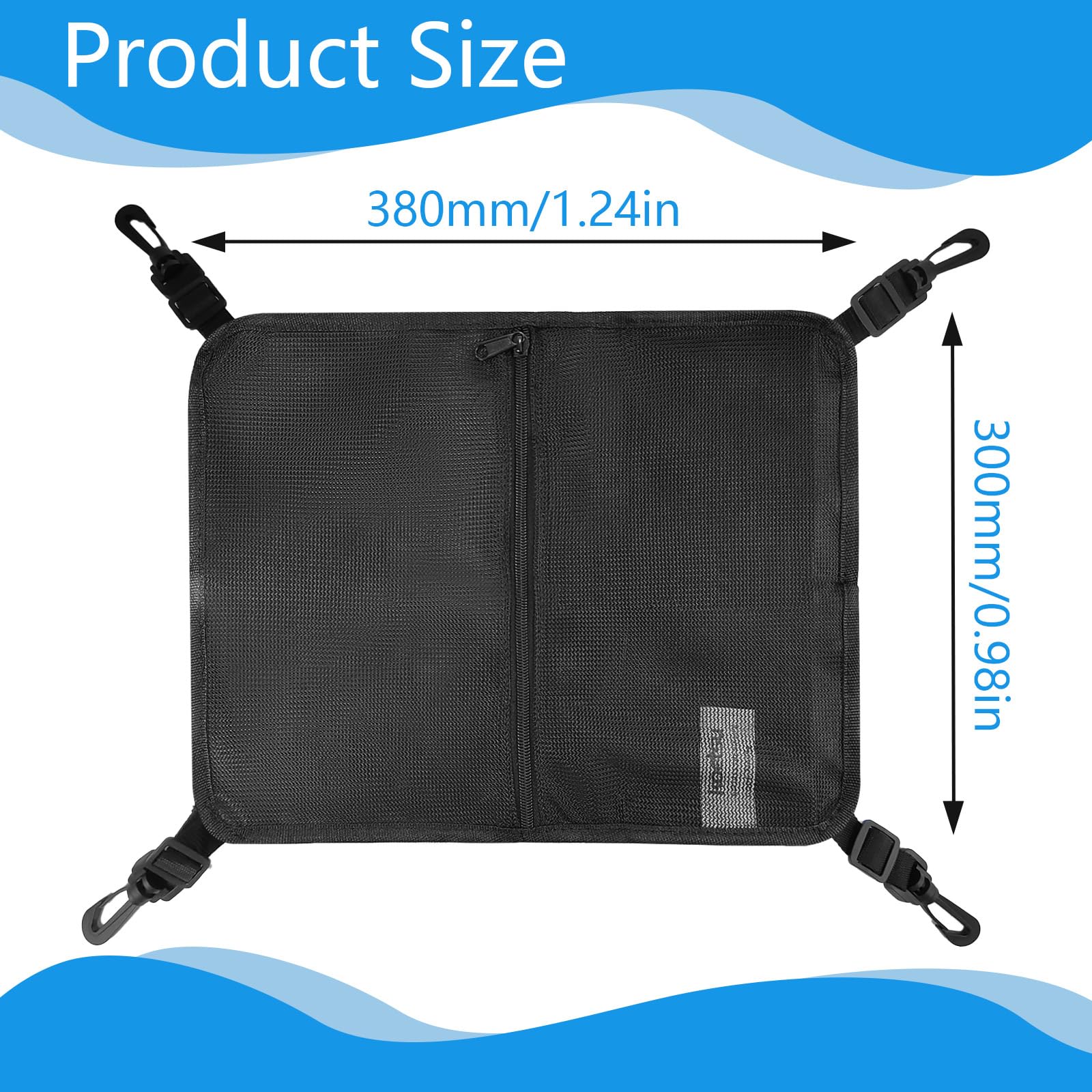 Bolsa para Tabla de Remo, Bolsa Paddle Surf Hinchable, Bolsa de Almacenamiento de Malla Negra con Hebilla Fija para Tabla de Surf Stand Up Paddle, Kayak