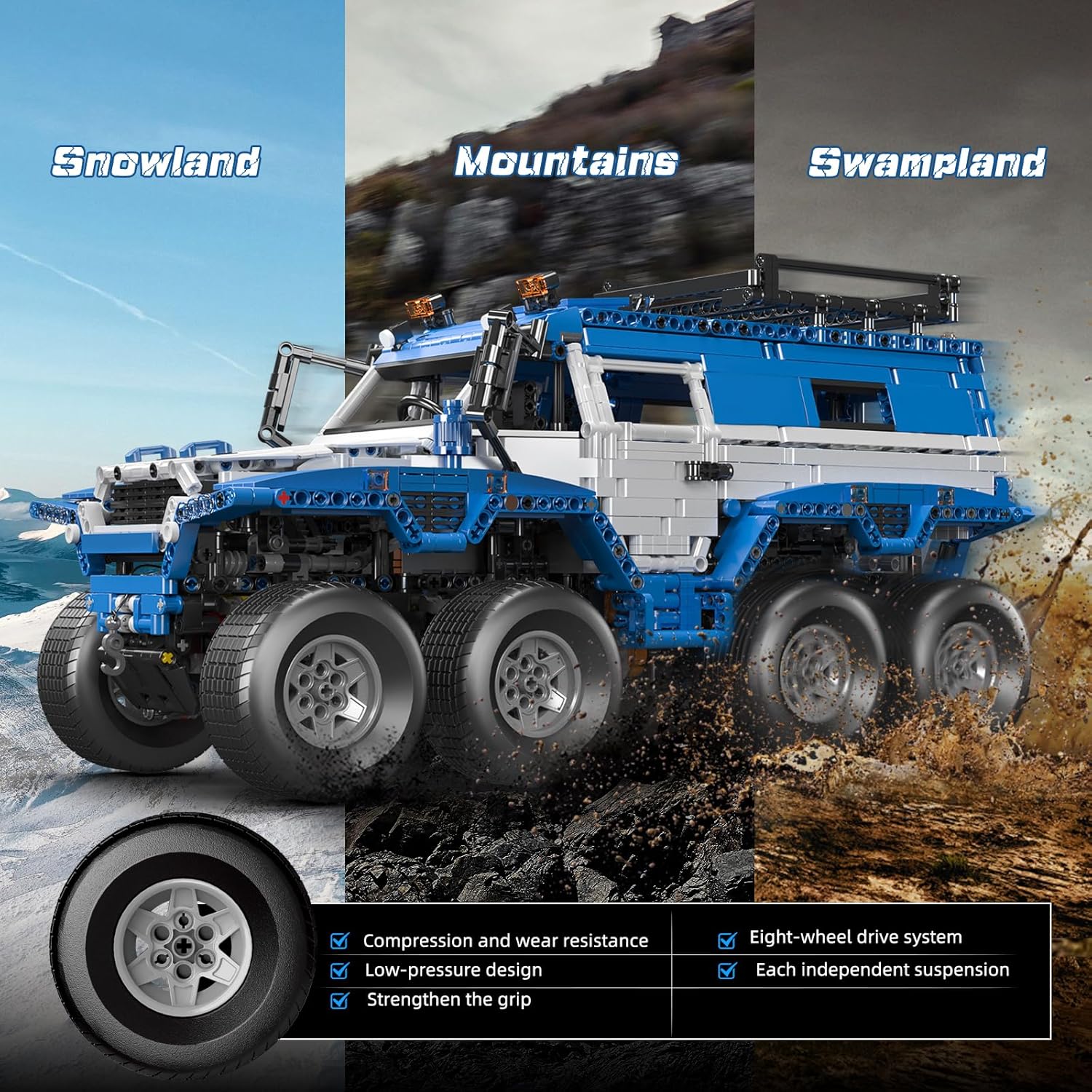 Mould King 13089 navigating various terrains