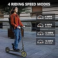 Vista 8 de Maxshot Electric Scooter, 350W/500W Powerful Motor, 19-22 MPH Max Speed, 15-28 Miles Range, Foldable escooter with Dual Braking Systems, Smart APP