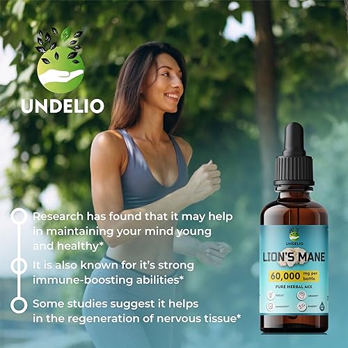 Miniatura 3 de Suplemento de melena de leones, suplemento diario de hongos para memoria, concentración y claridad, refuerzo cerebral, tintura de melena de león