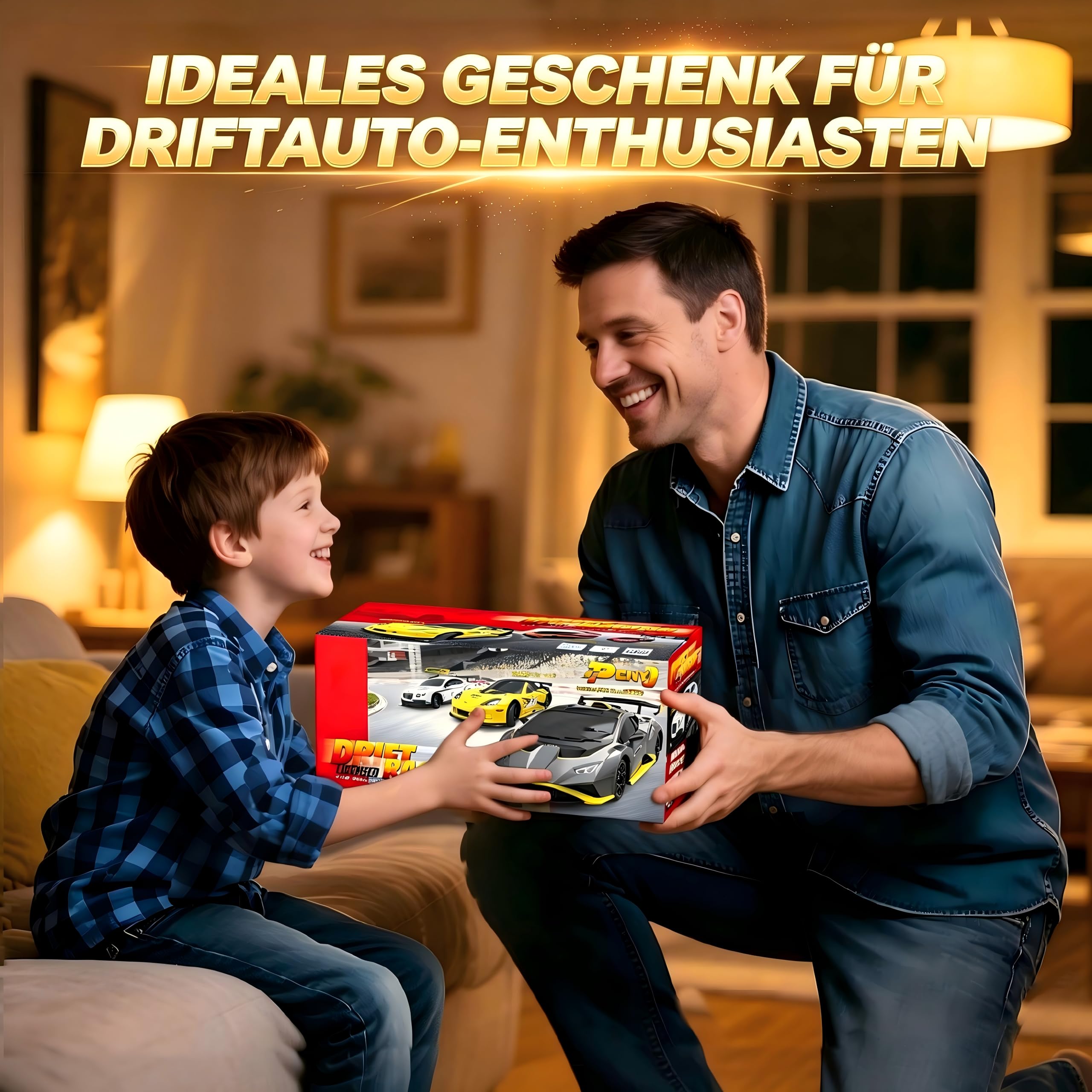 Lamborghini Ferngesteuertes Auto ab 6-12 Jahre, 1:18 RC Drift Auto 35KM/H | 4WD Vollproportionale Drosselklappe, Einstellbare Geschwindigkeit und Lenkwinkel, Spielzeug Geschenke Jungen 6 7 8 9 10 11 12
