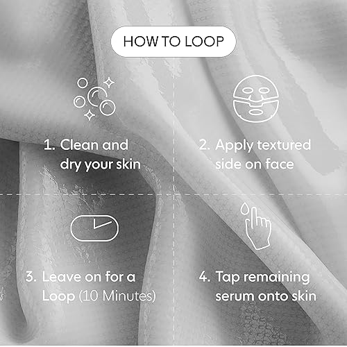 Vista 17 de LOOPS Clean SLATE - Mascarilla de hidrogel desintoxicante - Desintoxica, limpia y calma, purificadora profunda y súper hidratante, minimiza