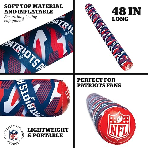 Miniatura 3 de BigMouth New England Patriots - Fideos inflables para alberca de 48 pulgadas, con licencia oficial de la NFL, equipo para fanáticos de la NFL,