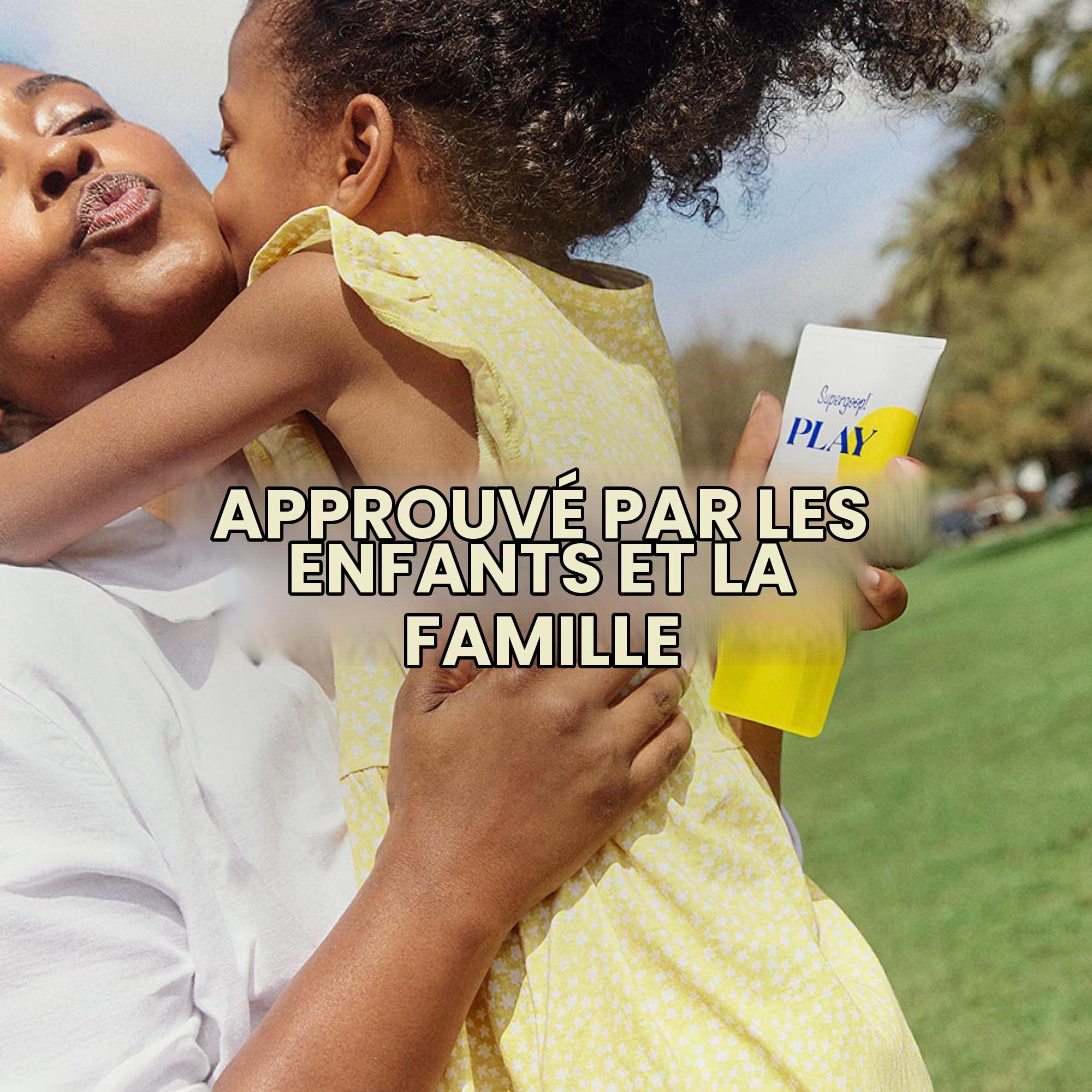 Supergoop ! PLAY Everyday Lotion SPF 50, 2,4 oz – Crème solaire à large spectre sans danger pour les récifs pour peaux sensibles – Crème solaire pour le corps et le visage résistante à l'eau et à la