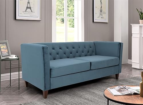 Miniatura 10 de Muebles clásicos y modernos de tres plazas de tela completa tapizada de terciopelo para habitación, sofá cómodo de oficina, sofá de oficina, mini