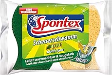 Spontex Scheuerschwamm Anti-Fett, 32 Stück, saugstarker Reinigungsschwamm, waschbar, für alle robusten Oberflächen (16 x 2er Pack)