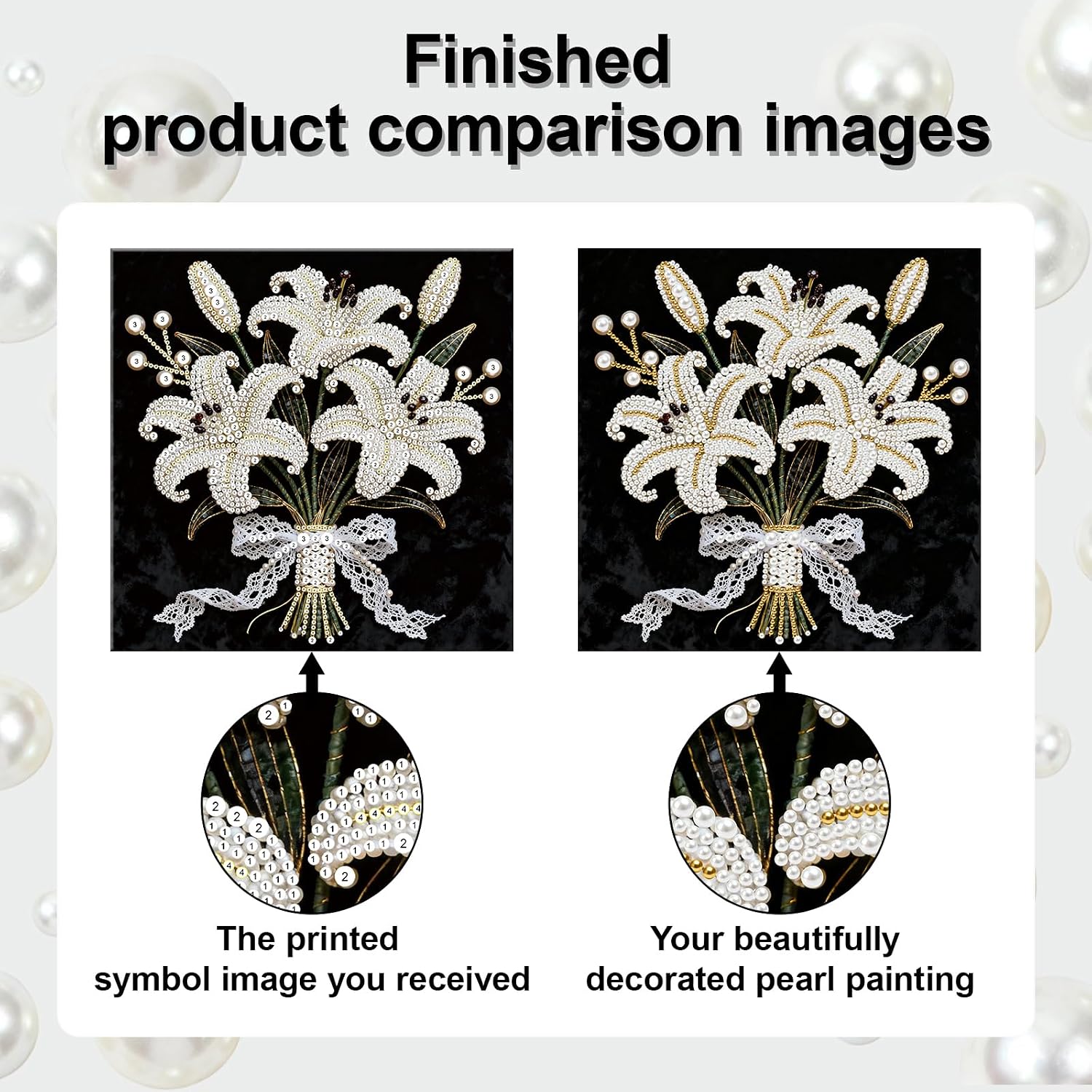 Sulunmo with Frame Diamond Art Kits for Adults,5D Pearl Art Diamond Painting Kits for Beginners,DIY Diamond Dots Pearl Paintings Picture Arts Craft (Blooming Flowers) 25 * 25cm