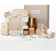 Luxury Gift Basket for Women &ndash; Spa Self Care Kit, Hug in a Box, Get Well Soon Package, Thinking of You Gift, Birthday Box, Relaxing Set, Sympathy Present for Her, Mom, Wife, Sister (Ivory)