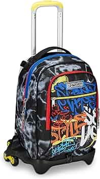 Zaino Scuola Media Ragazza Seven Trolley Scuola Jack Ruote,