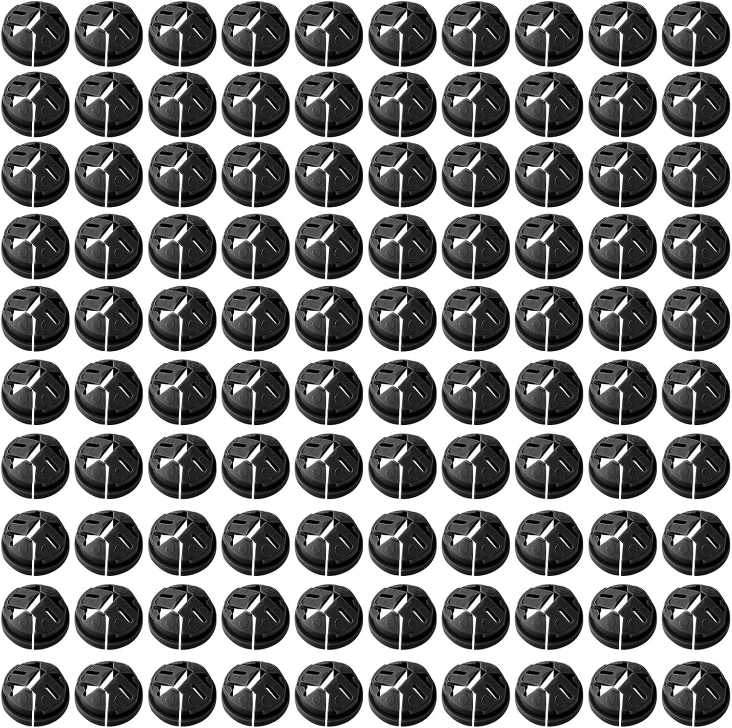 100Pcs Push-in Cable Connectors, Electrical Box Cable Connectors 3/8 Inch Trade Size Non-Metallic Button Push-in Cable Connector NM Cable Clamps Connector for 1/2 Inch Knockouts, White