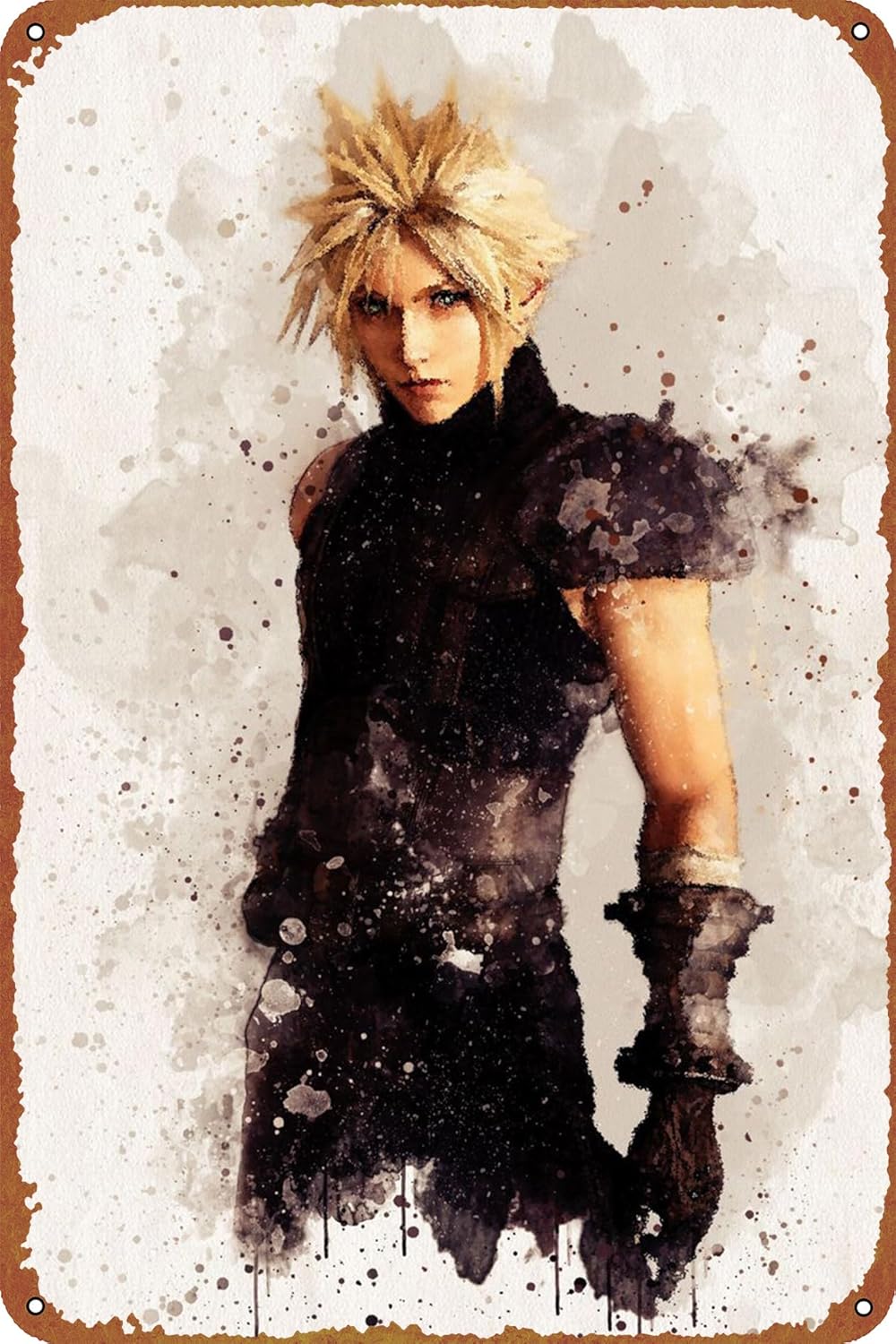 Amazon.com : Cloud Strife Game Poster Vintage Tin Sign for Bar Office ...