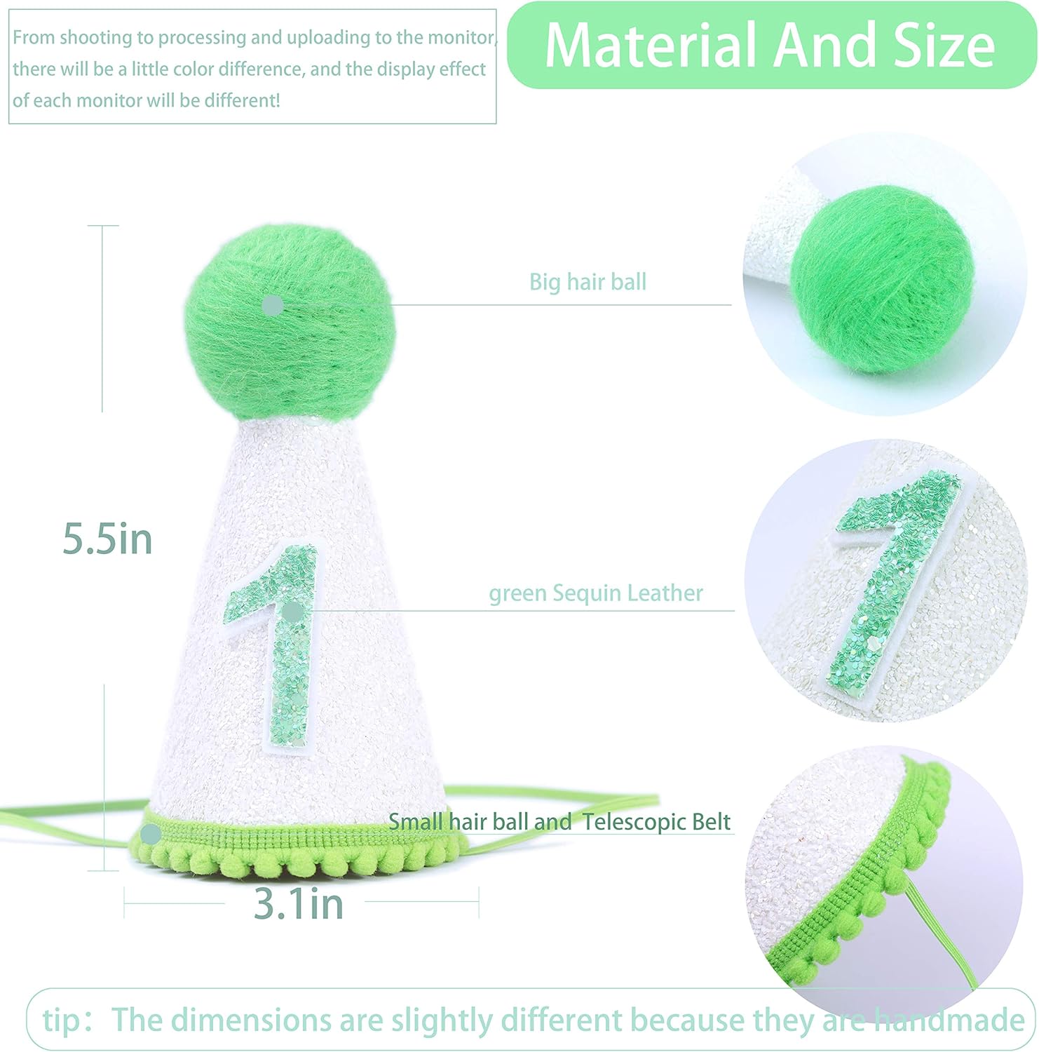 1st Birthday Mini Party Hat for Baby - First Birthday Party Decor for Baby Show, Baby Hat for Handmade, Wool Felt Cone Hat, Birthday Crown Cap for Baby Girls/boys (Blush First Birthday Hat) : Toys & Games