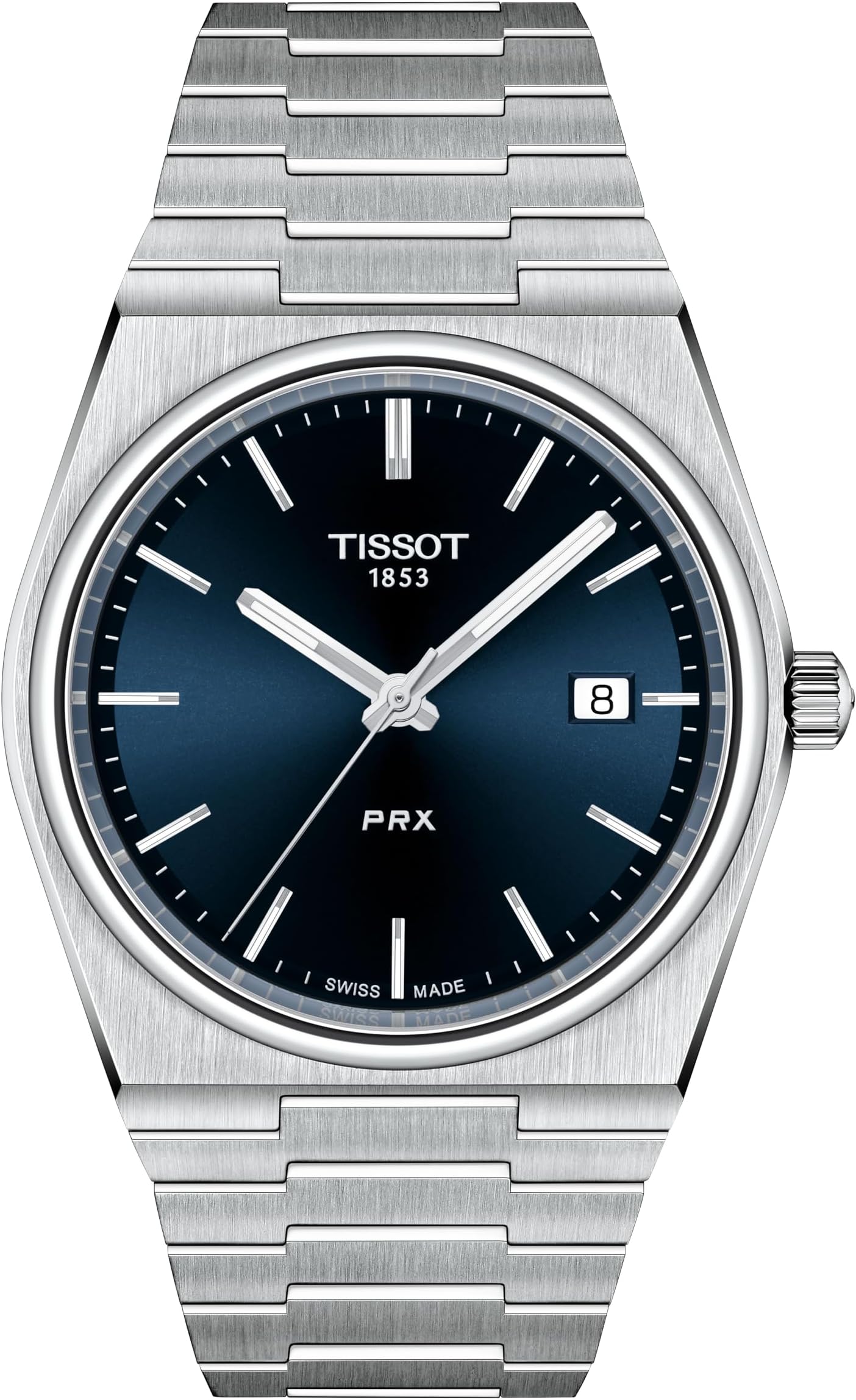 Men's PRX 316L Stainless Steel Case Dress Watch Grey T1374101104100