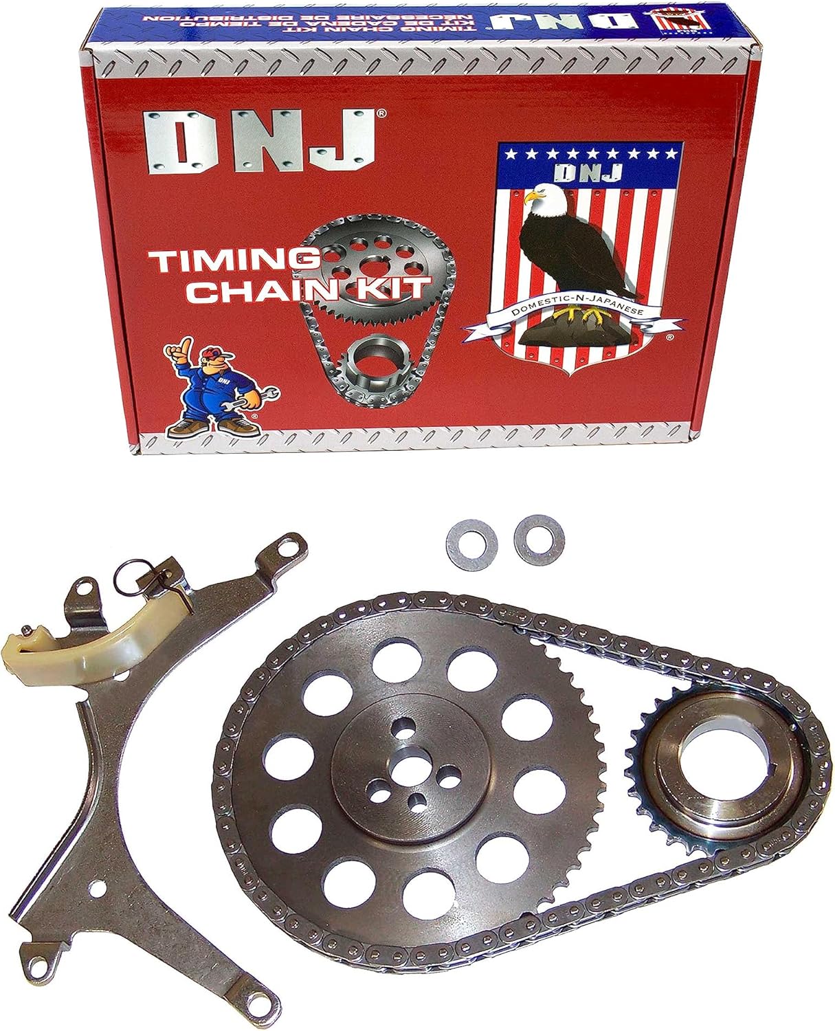 DNJ TK3129 Timing Chain Kit for 1999-2007 Chevrolet, GMC, Isuzu, Oldsmobile Astro, Blazer, Bravada 4.3L V6 12V OHV 262cid