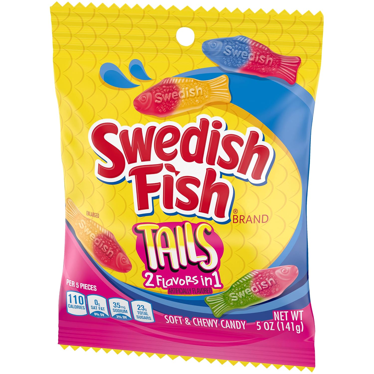 SWEDISH FISH Tails Candy, 12 Bags (5 oz.)