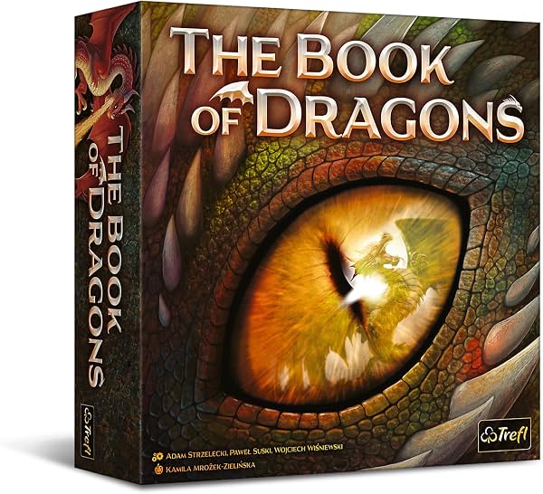 Trefl Juego: Libro de Dragones - Juego de Mesa Social, 8+ | Jugabilidad Atractiva, Ilustraciones Hechas a Mano con Dragones, Pensamiento Estratégico