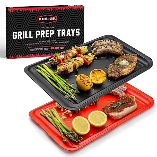 Prep and Serve Trays | Set of 2 Stackable, Melamine