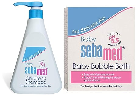 Sebamed Childrens Shampoo, 500Ml&Sebamed Baby Bubble Bath, 200Ml