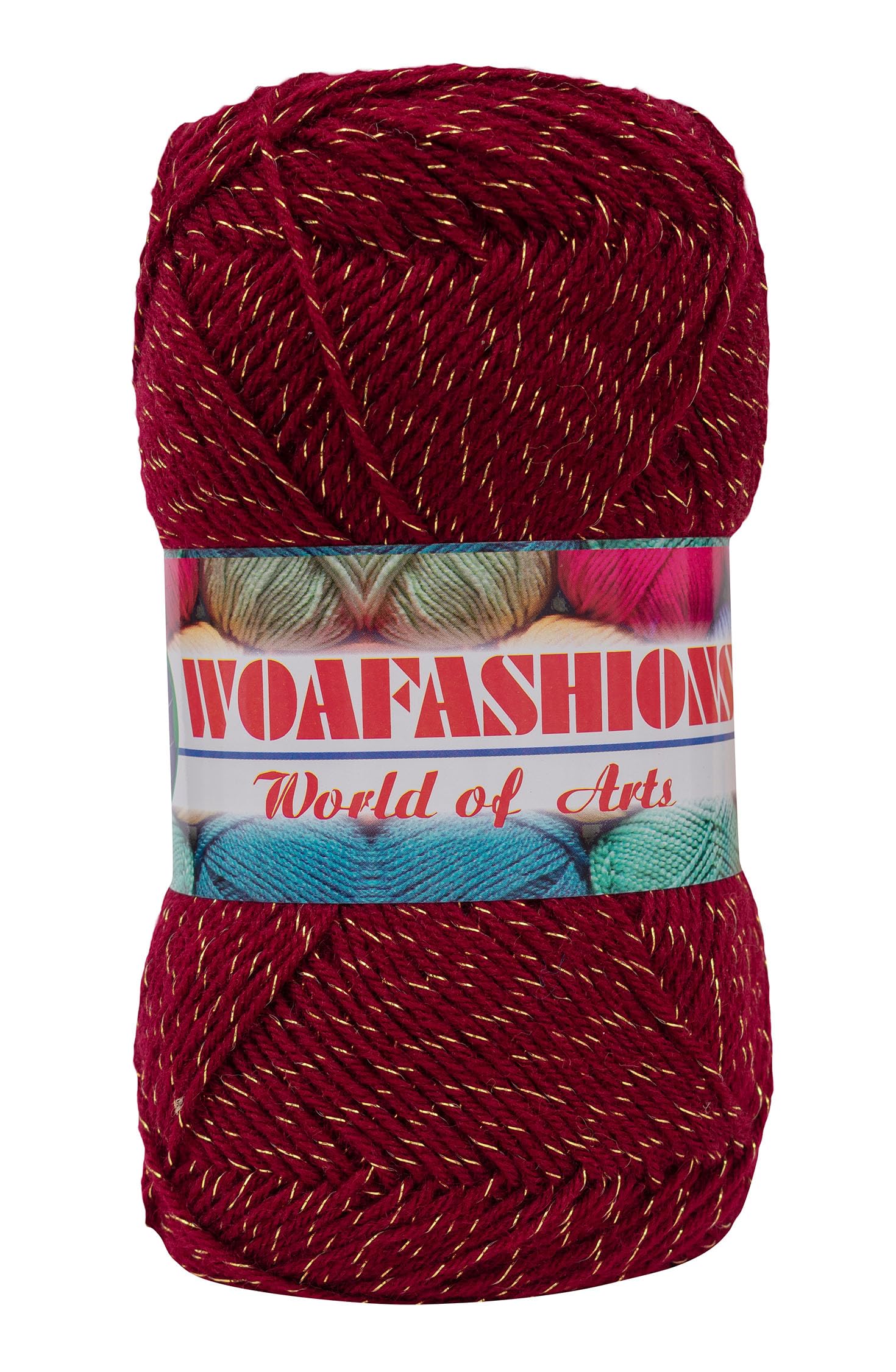WOAFASHIONS - World of ArtsWOA Fashions Radium Hand Knitting & Crochet Yarn (Dark Mehroon) (100gms)