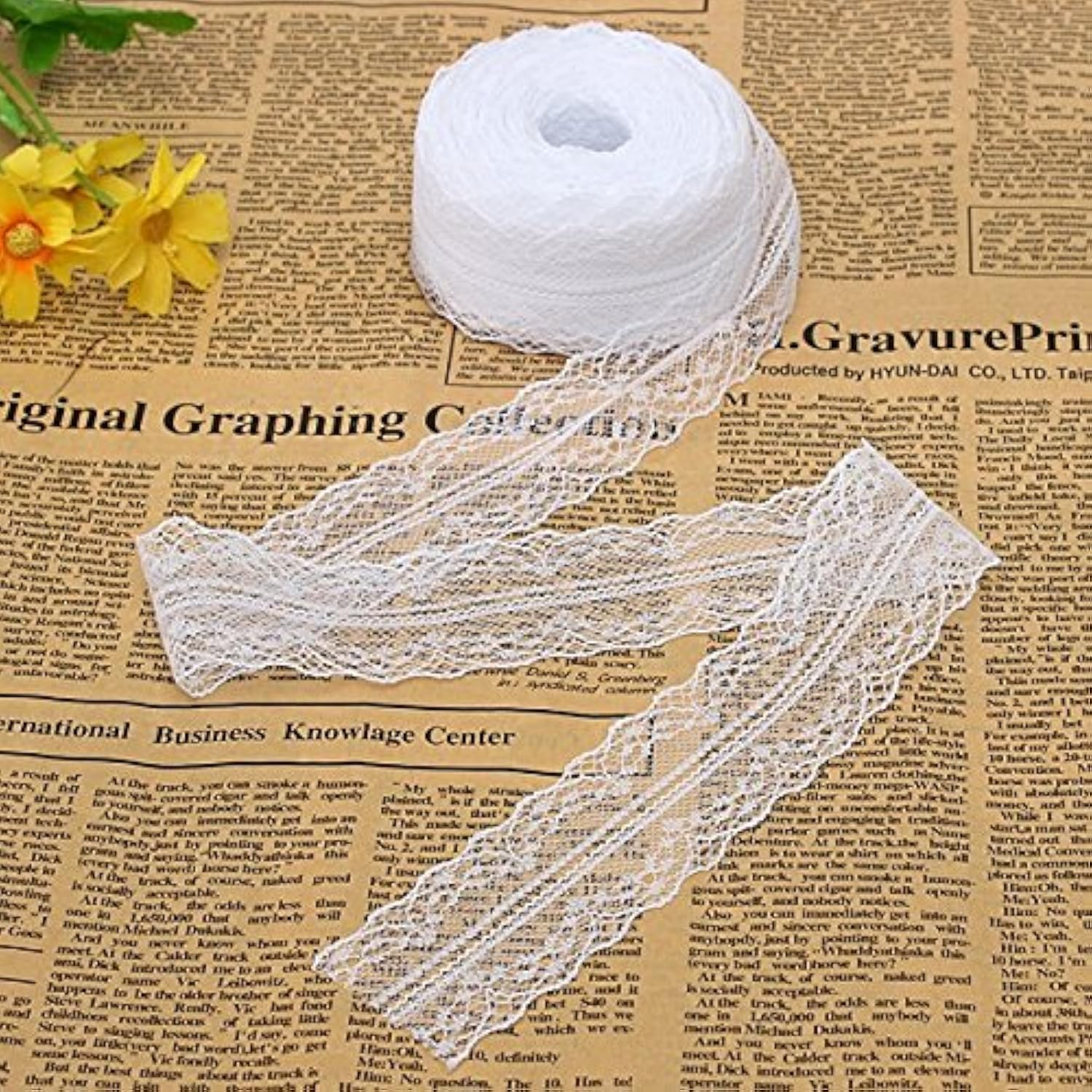 Generic 10 Yards Cotton White Elegant Embroidery Decoration Net Water Soluble Laces Lady Women Beauty Clothes Home House Gift Decore-image-27