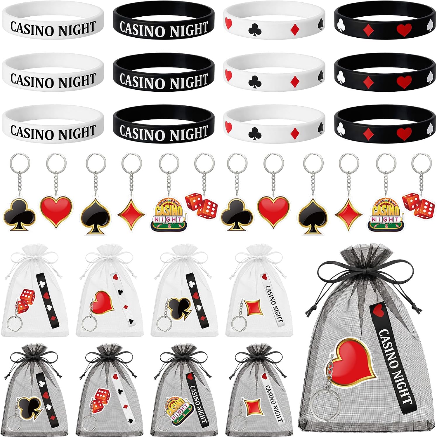 24 Sets Casino Night Party Favors Set Vegas Theme Party Supply