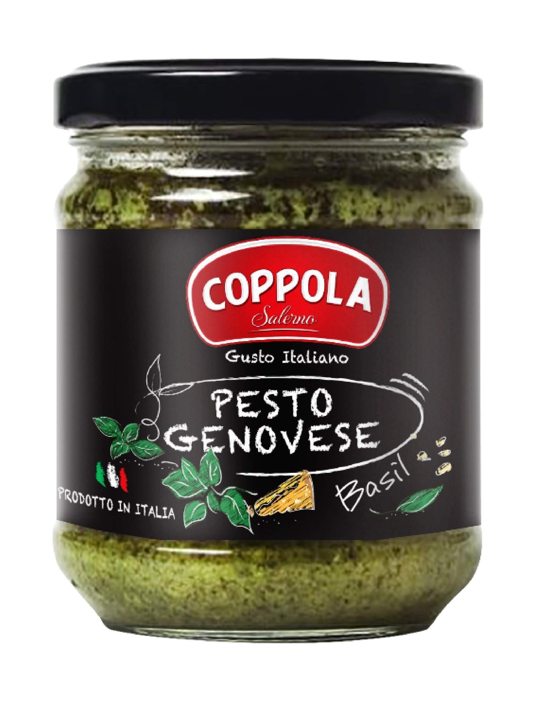 Pesto Génovese Coppola, Sauce au basilic pour pâtes 180g (Pack de 6)