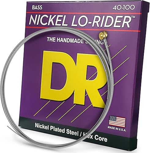 Miniatura 10 de DR Strings Níquel Lo-Rider - Bajo de núcleo hexagonal niquelado 45-105