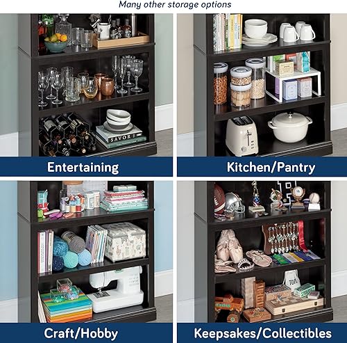 Miniatura 112 de Sauder - Estantería de almacenamiento con 5 repisas; largo: 35.28 pulgadas, ancho: 13.23 pulgadas, alto: 69.76 pulgadas, Lintel Oak Roble